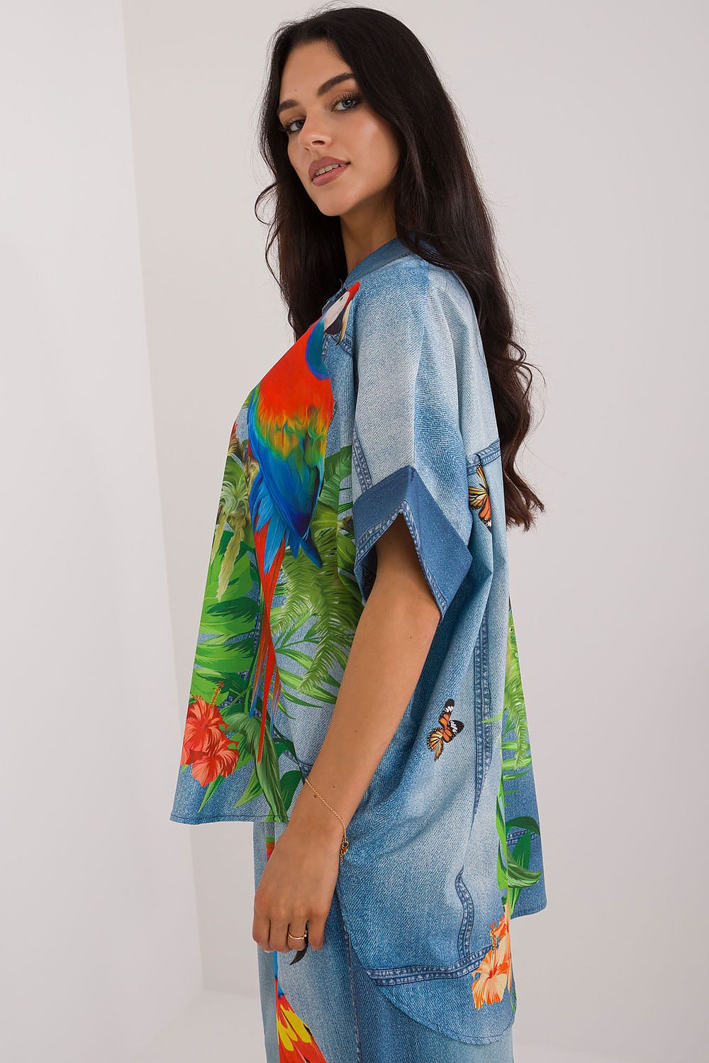Overhemd met korte mouwen model 198371 Italy Moda