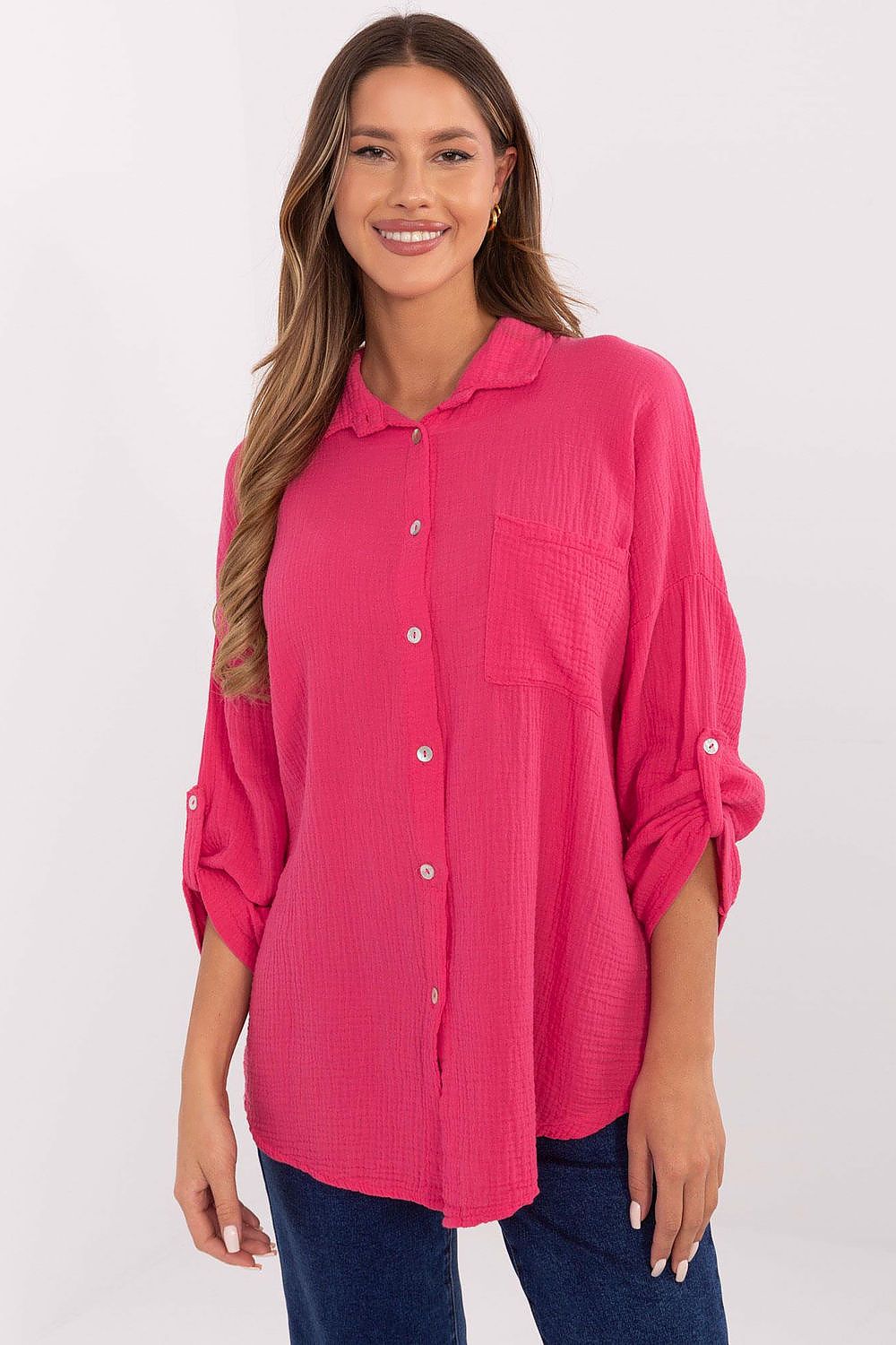 Overhemd met lange mouwen model 210007 Italy Moda