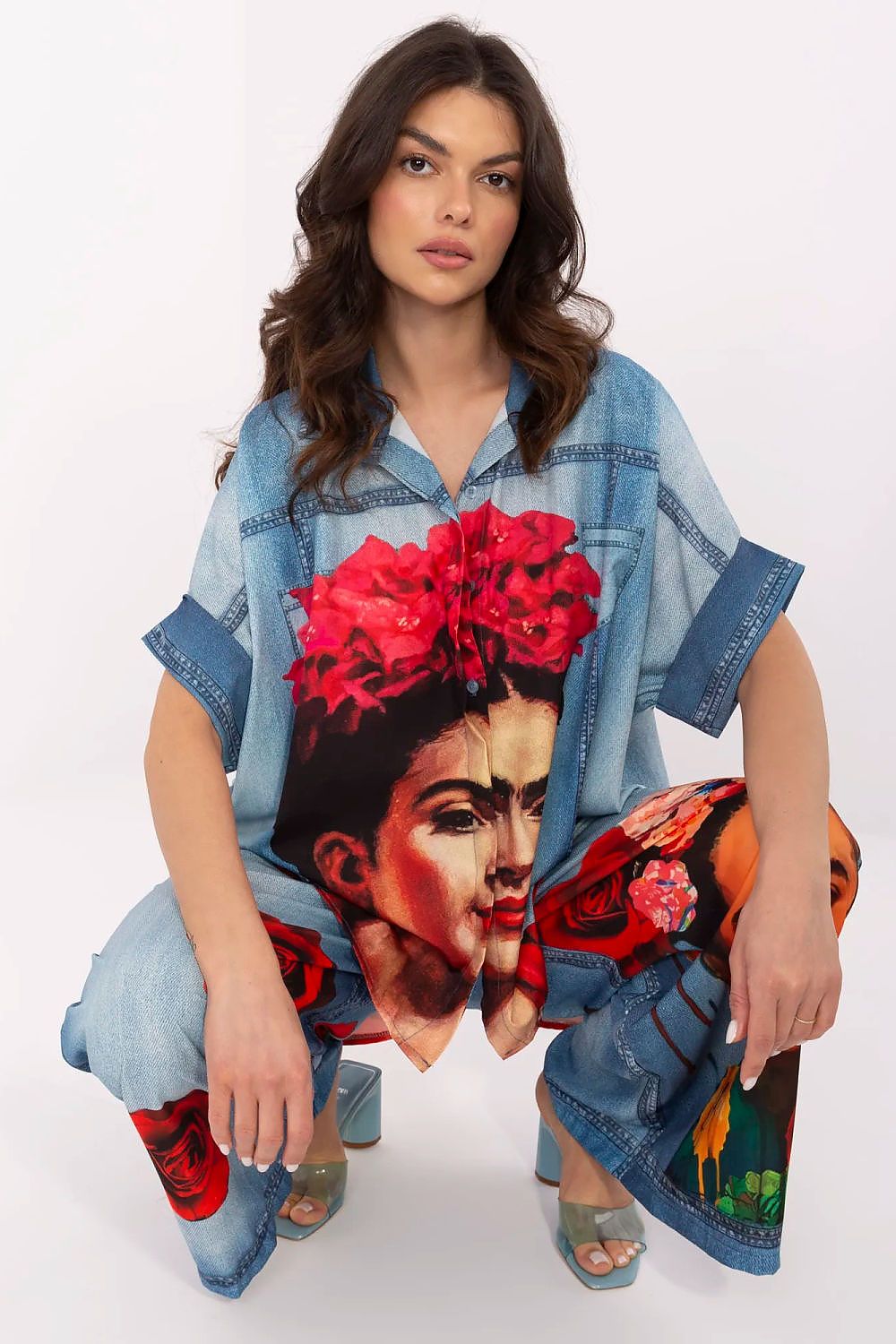 Overhemd met korte mouwen model 210032 Italy Moda