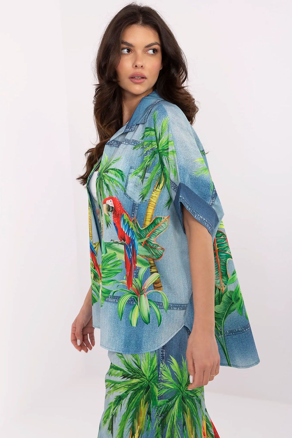 Overhemd met korte mouwen model 210034 Italy Moda