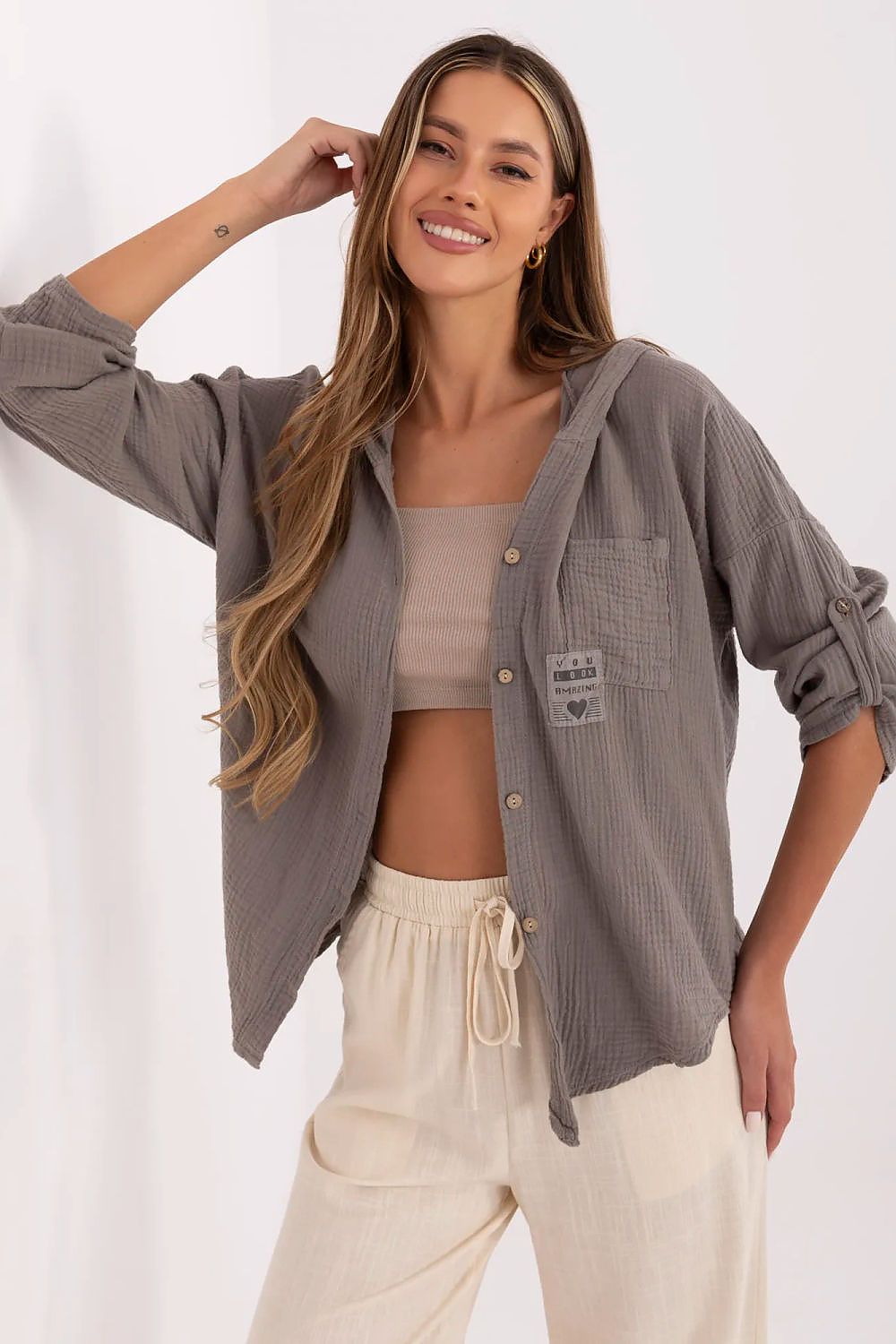 Damesoverhemd model 213248 Italy Moda