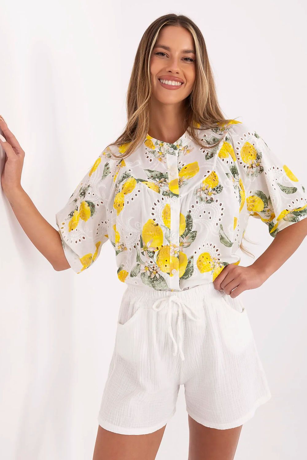 Overhemd met korte mouwen model 213782 Italy Moda