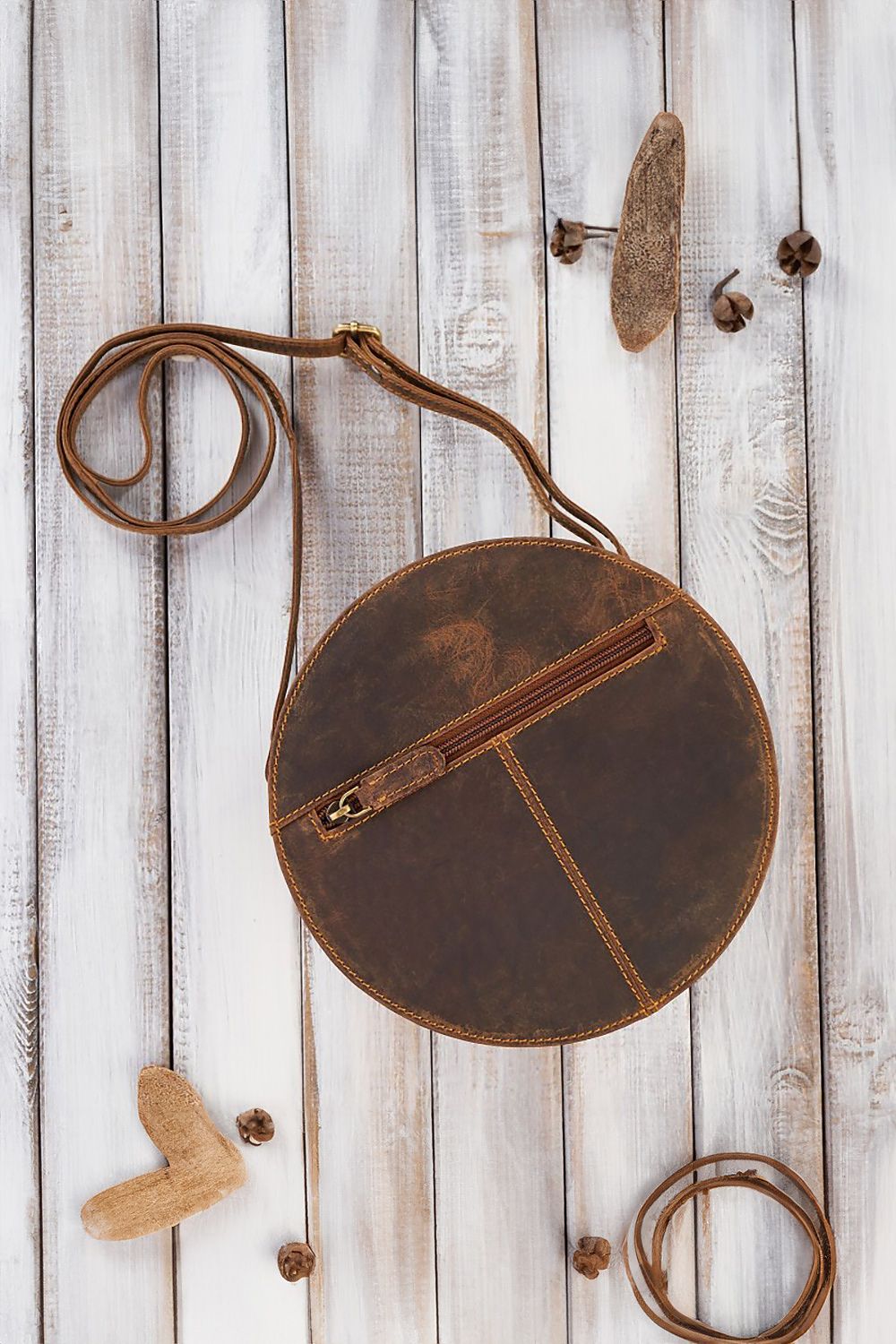  Handtas uit natuurlijke huid model 191525 Galanter 